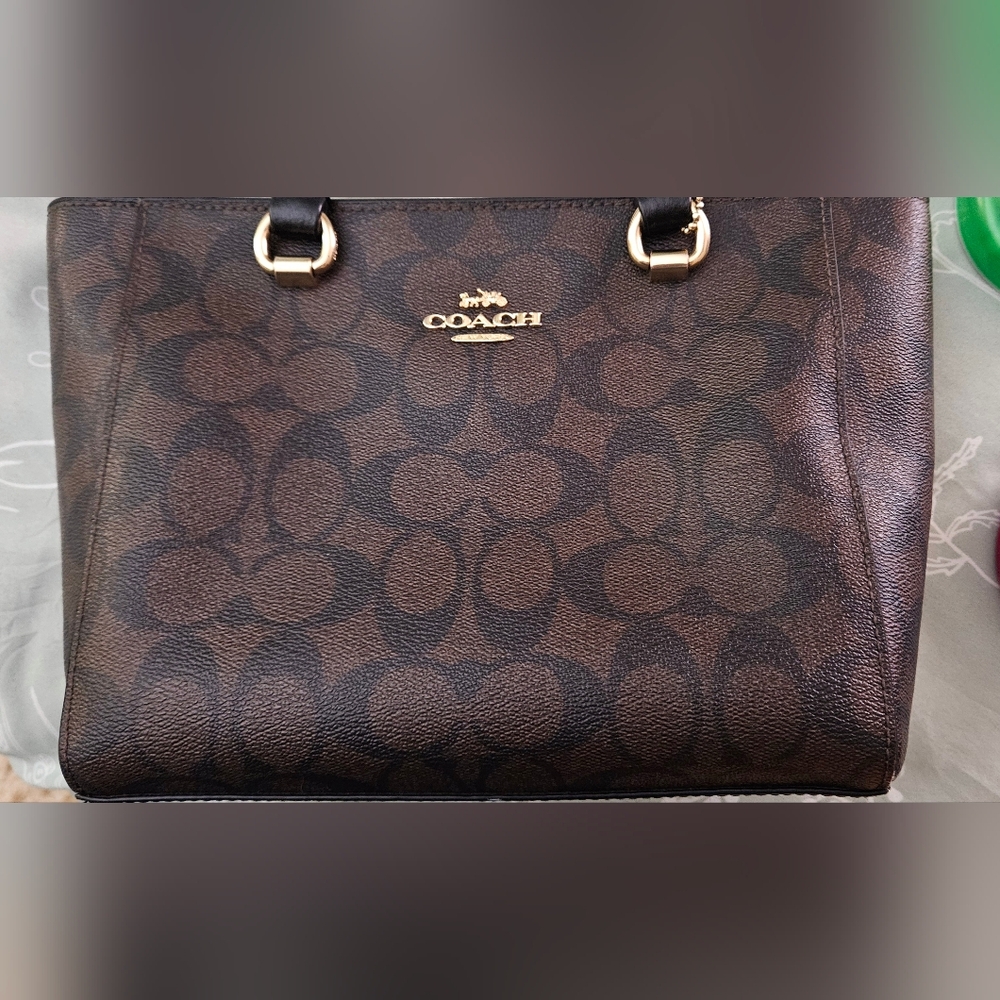 Coach Brown Signature Pattern Tote